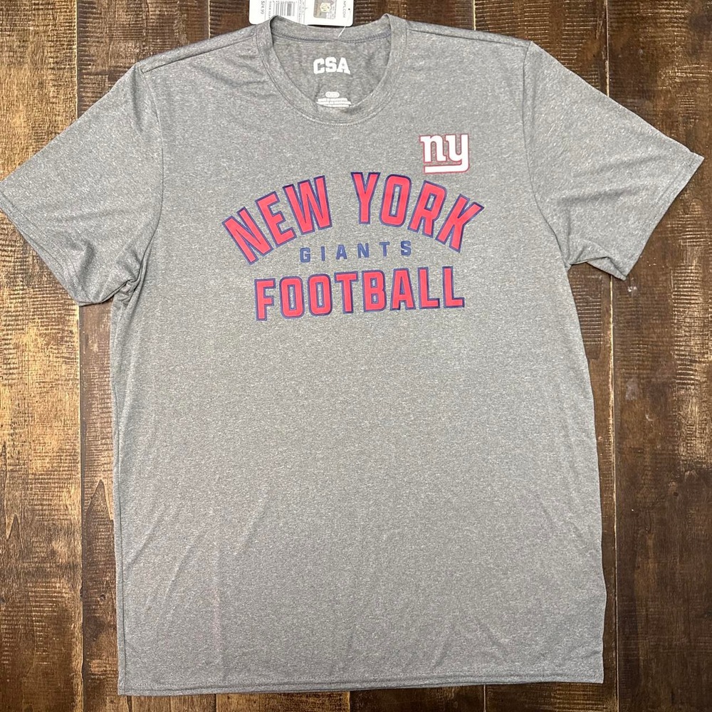 CSA Grey New York Giantsfootball NFL Graphic Tee T-Shirt